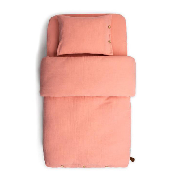 Σετ Παπλωματοθήκη κούνιας 2τμχ FUNNA BABY Coral Pink 100x150