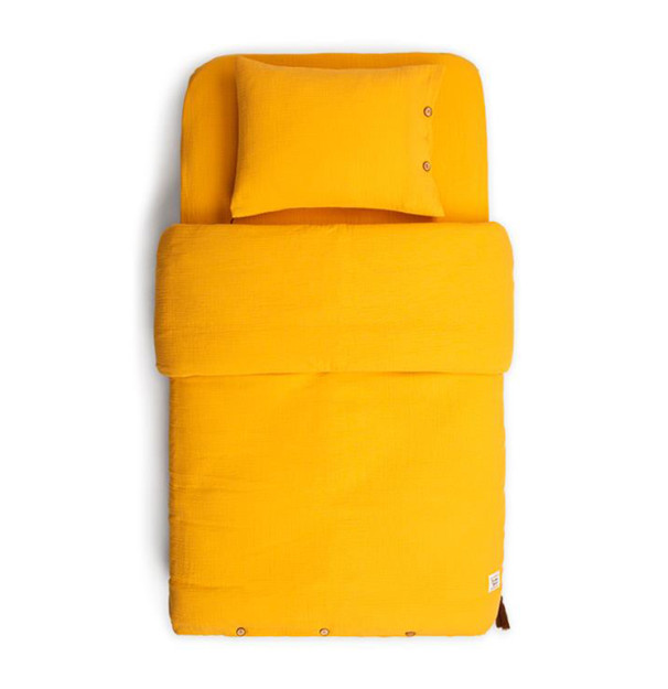 Σετ Παπλωματοθήκη κούνιας 2τμχ FUNNA BABY Marigold Mustard 100x150